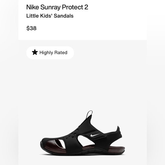 Nike Sunray Sandals - black - kids toddlers size 12C - Picture 6 of 6